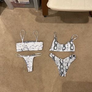 Black & White Shein Bikinis